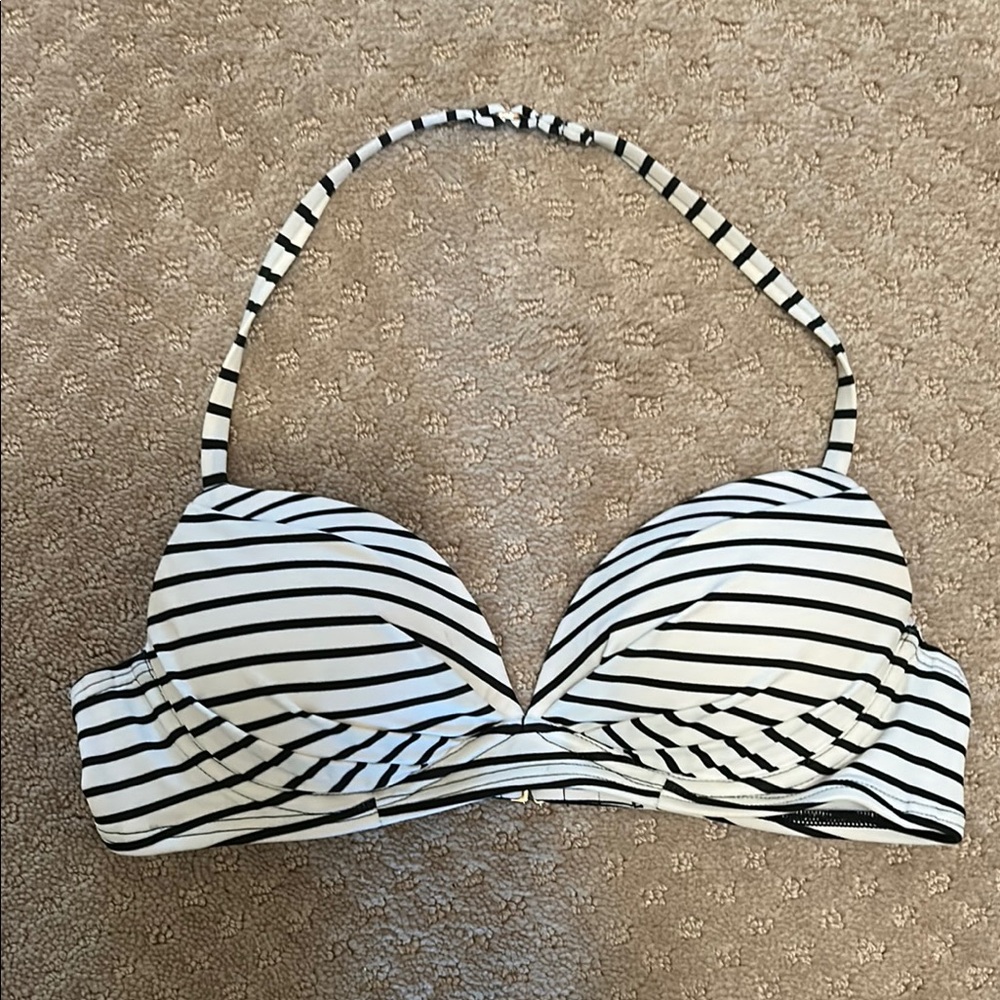 Victoria’s Secret VS Striped Halter push-up Bikini Top 34A